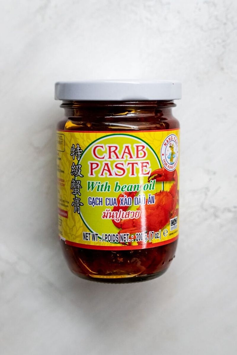 Crab paste in a jar