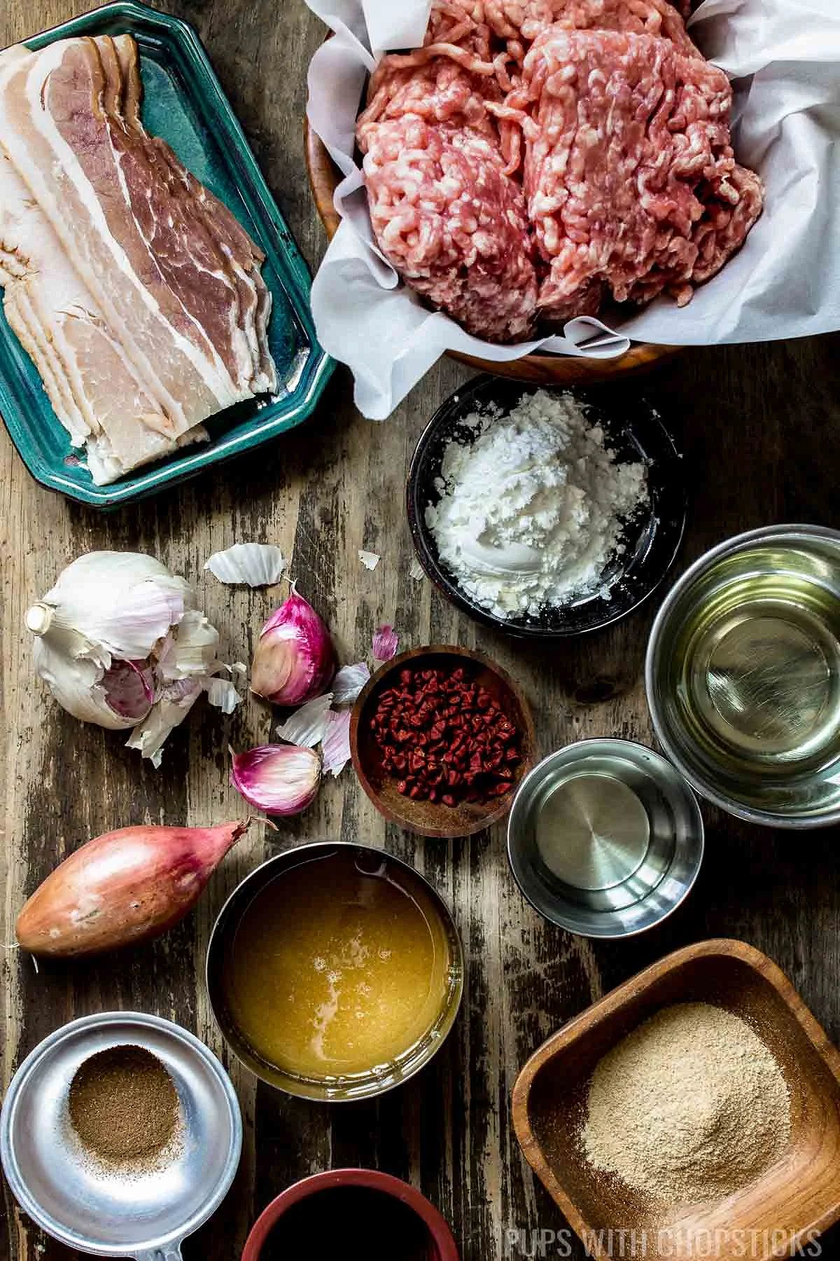 Ingredients for making Nem Nuong