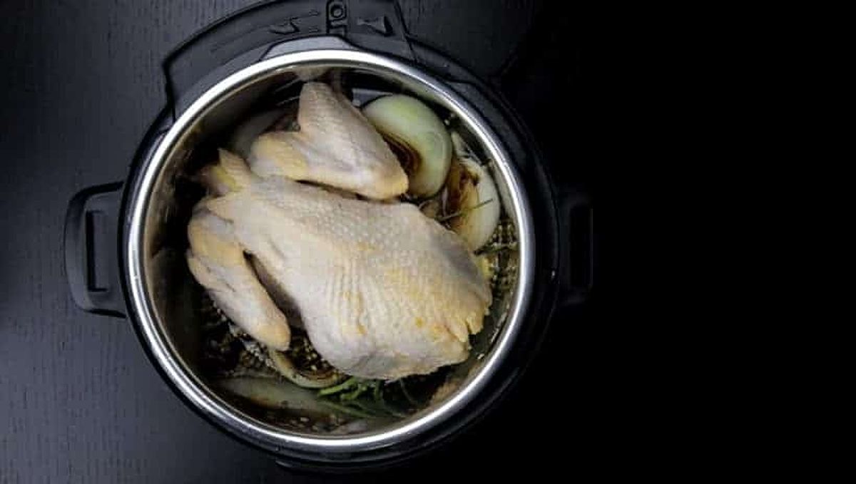 Pressure cooking whole chicken in Instant Pot