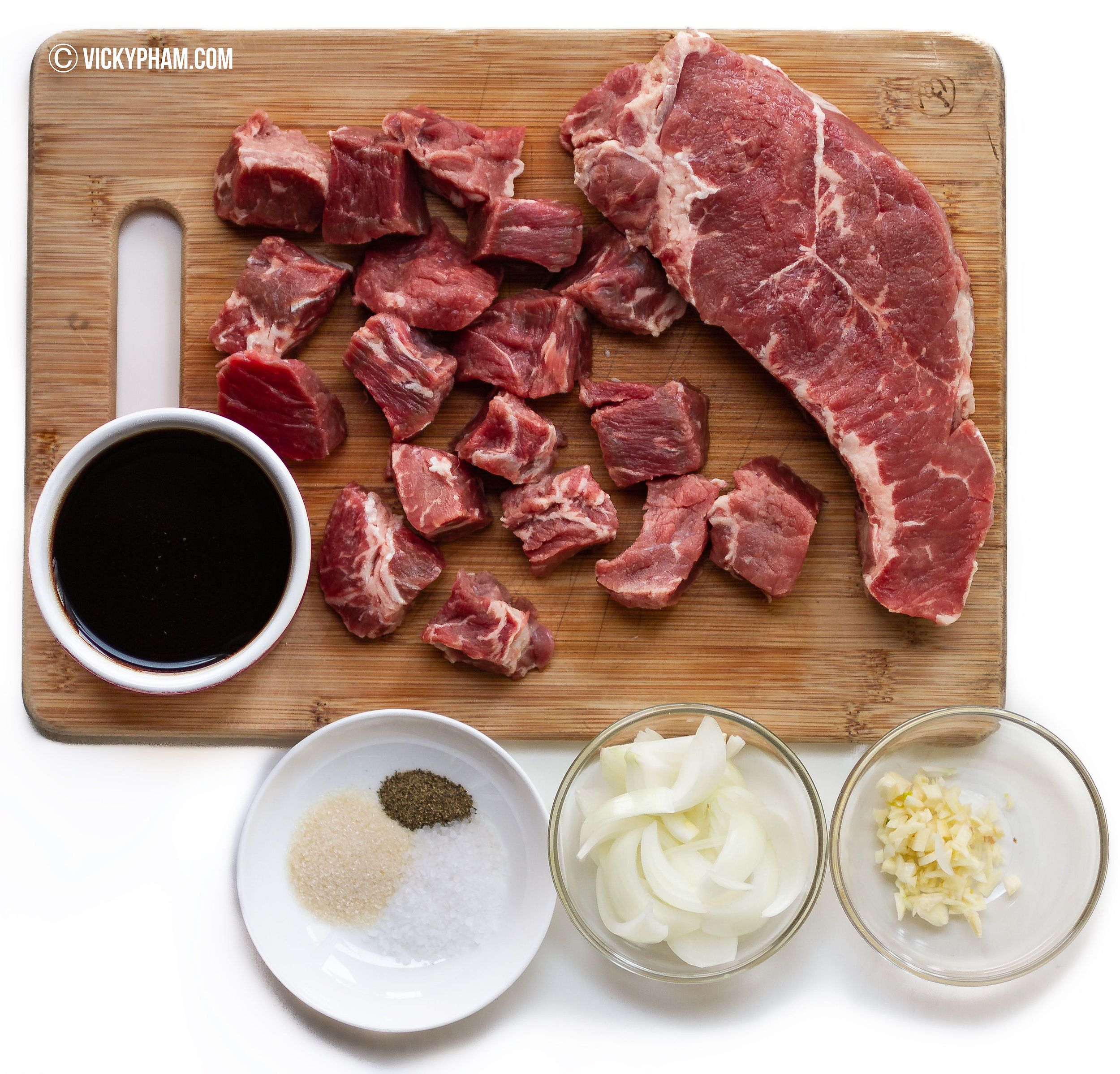 Vietnamese Shaking Beef ingredients