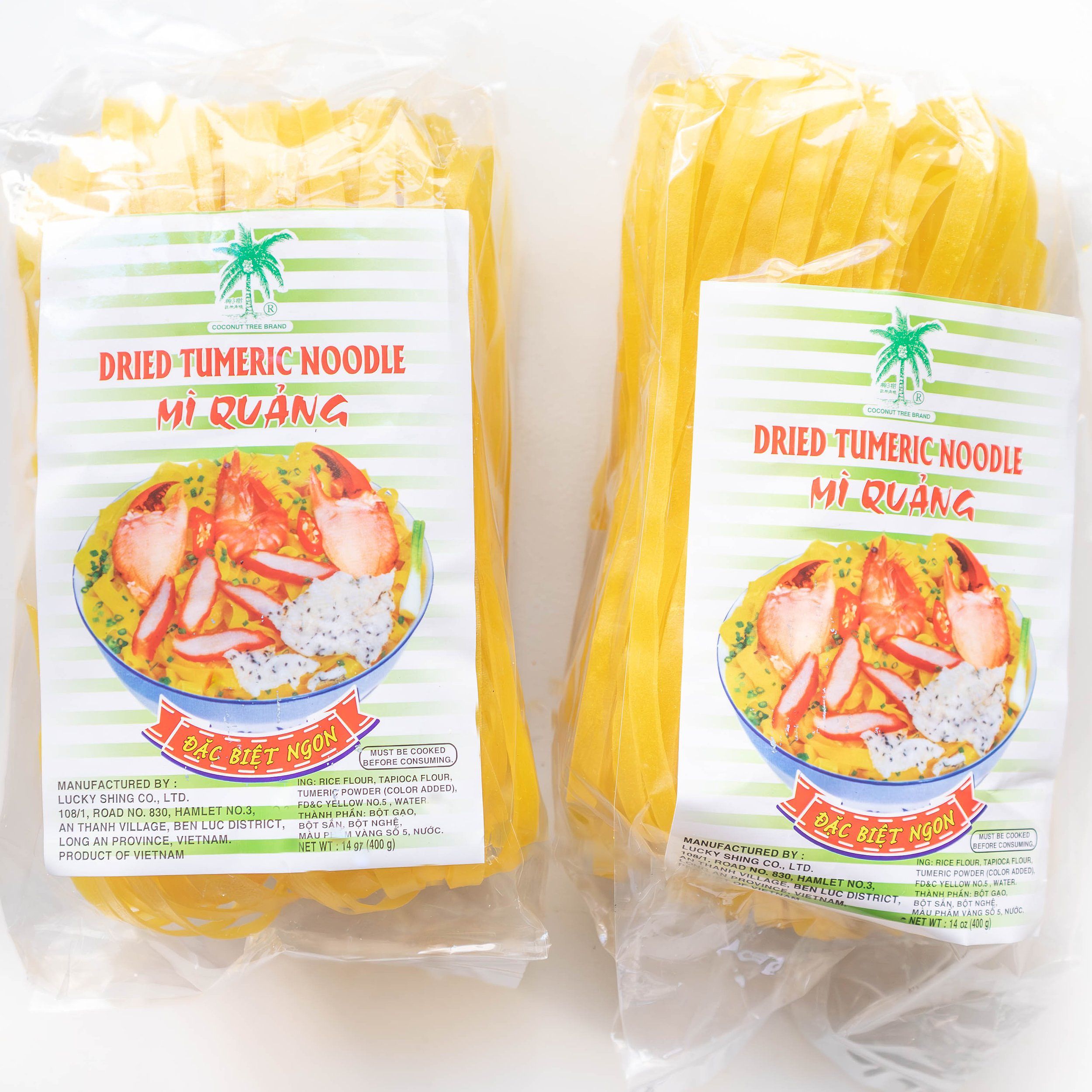 Dried Turmeric Yellow Noodles for Mi Quang