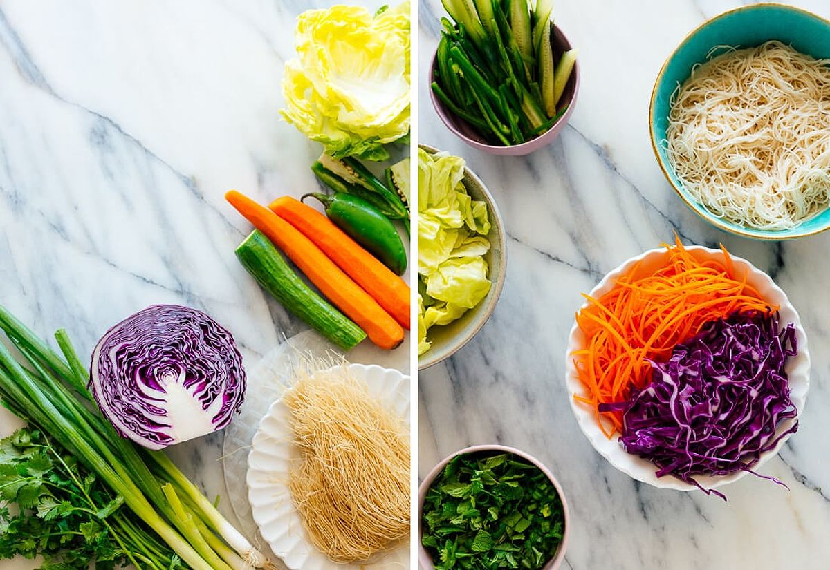 Spring roll ingredients