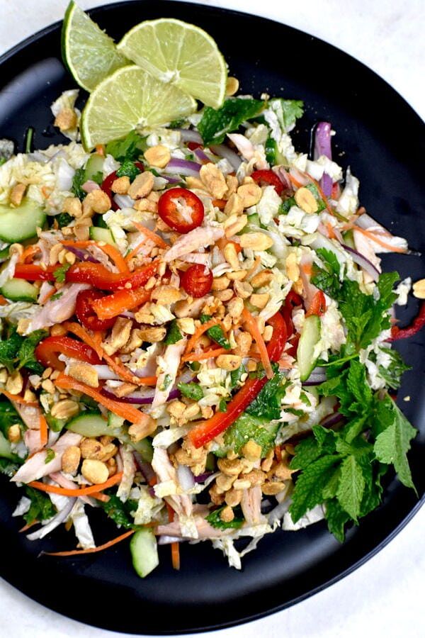 Vibrant Vietnamese Chicken Salad with Fresh Vegetables